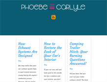 Tablet Screenshot of phoebecarlyle.com